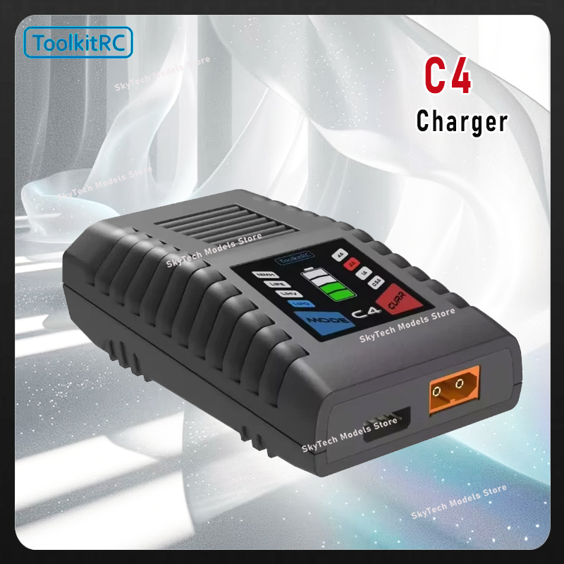 Drone Racing Charger - ToolkitRC C4 50W Carregador Equilibrado Simples