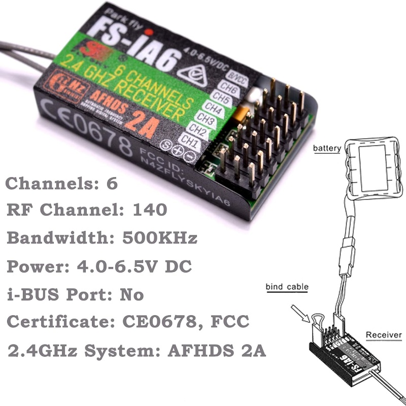 Flysky FS-IA6 Receptor 6CH Ant - Drone Racing Antenna avaliação e preço