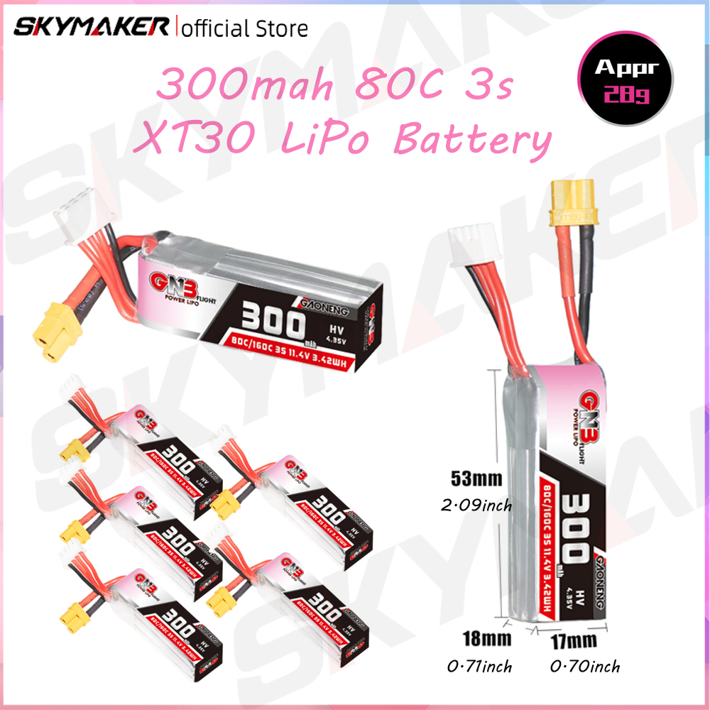 GAONENG GNB 3S 300mAh 11,4V 80 - Drone Racing Timer avaliação e preço